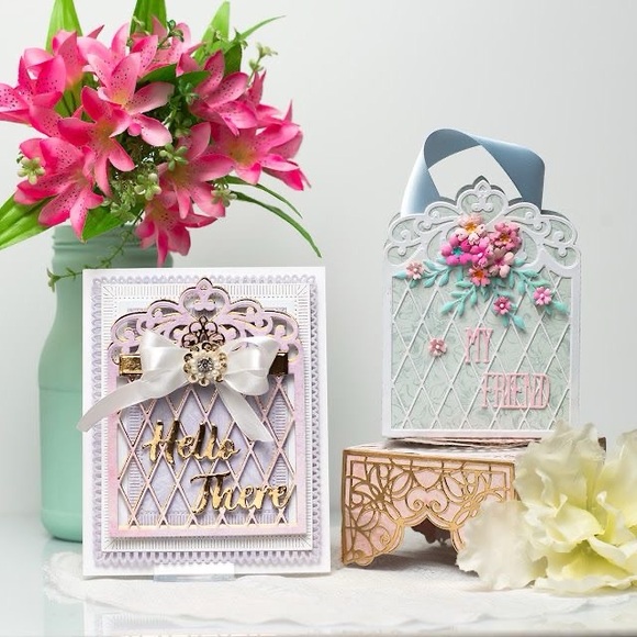 BEAUTIFUL Spellbinders 13pc Tiara Trifold Club Die Of The Month - Picture 3 of 11